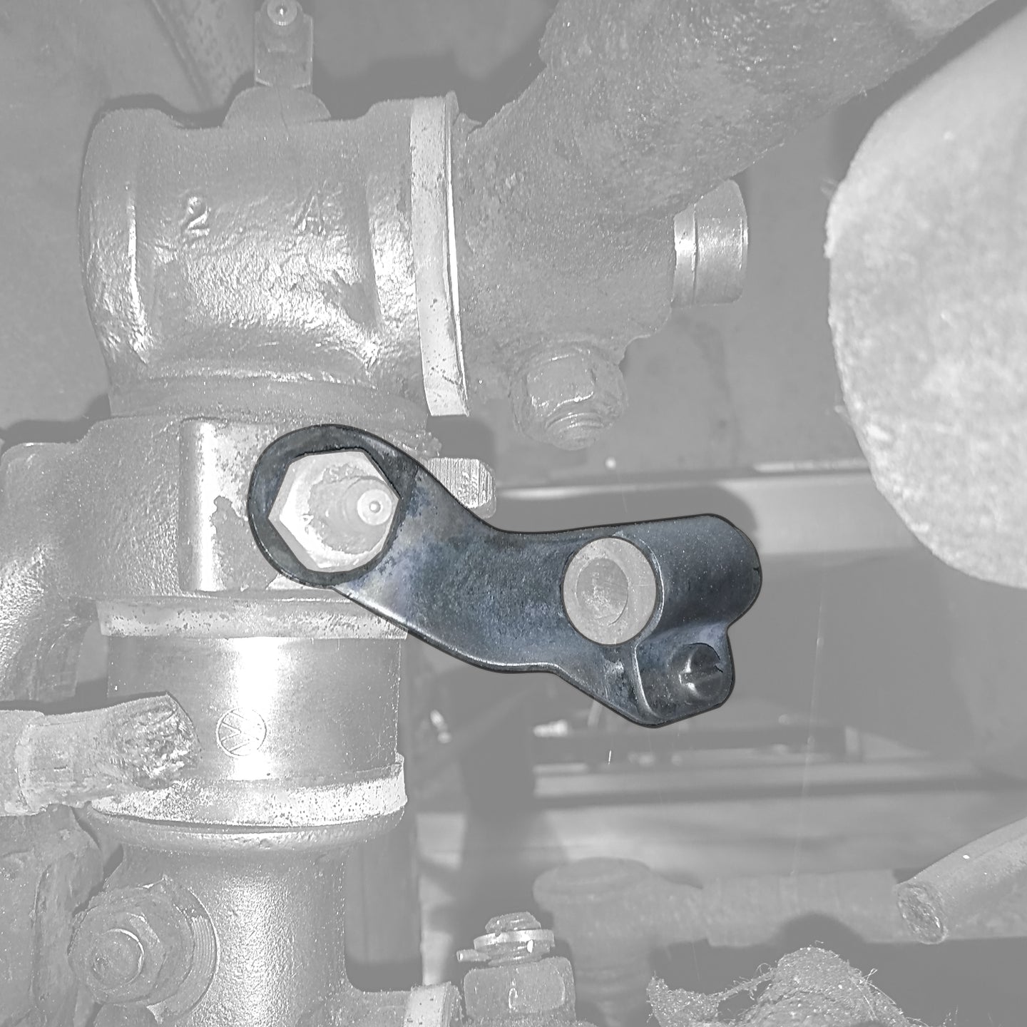 Brake hose clamp, left (front axle)