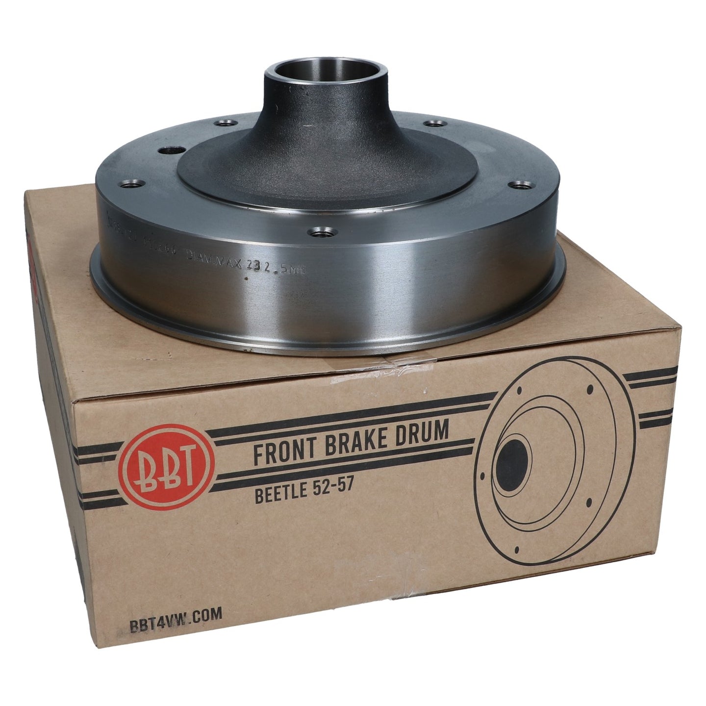 Brake drum, front, 5-lug (5x205)