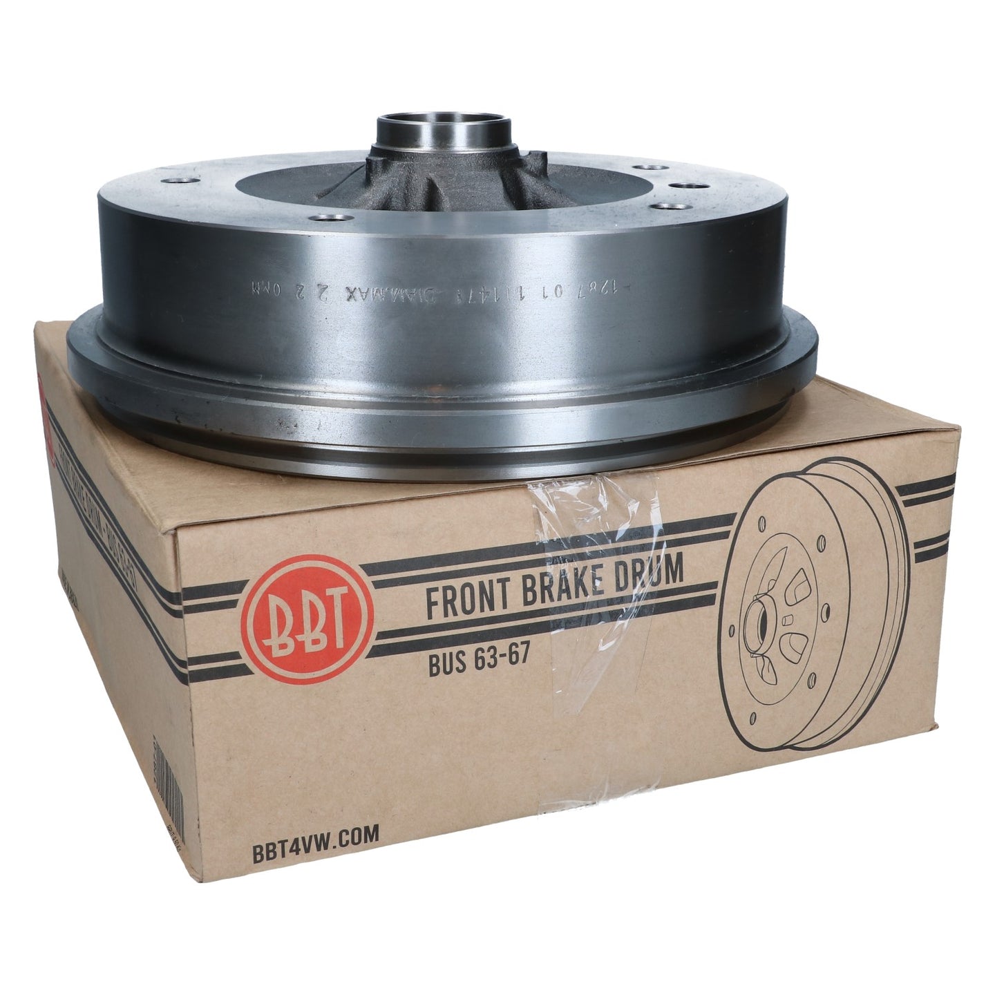 Brake drum, front, 5-lug (5x205)