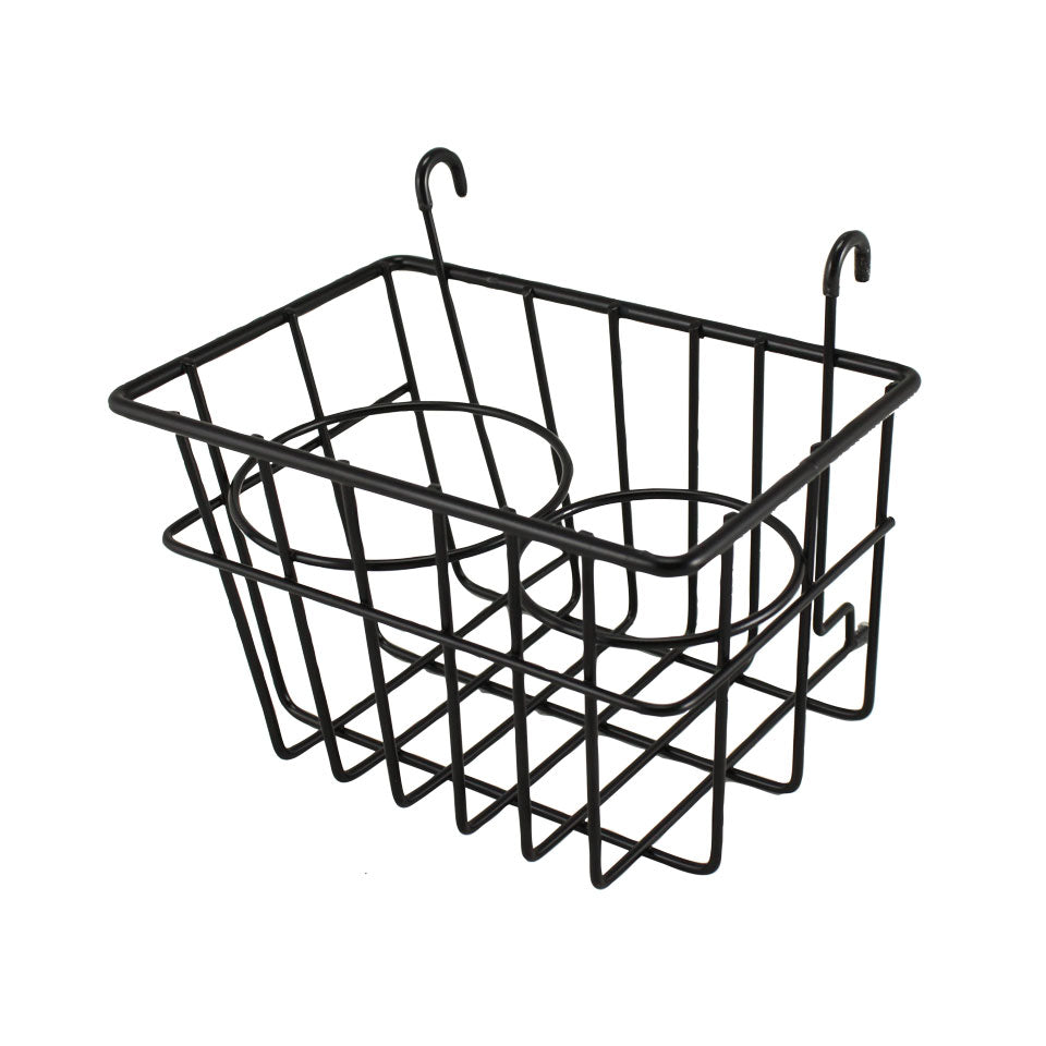 Storage Basket with cupholders, black