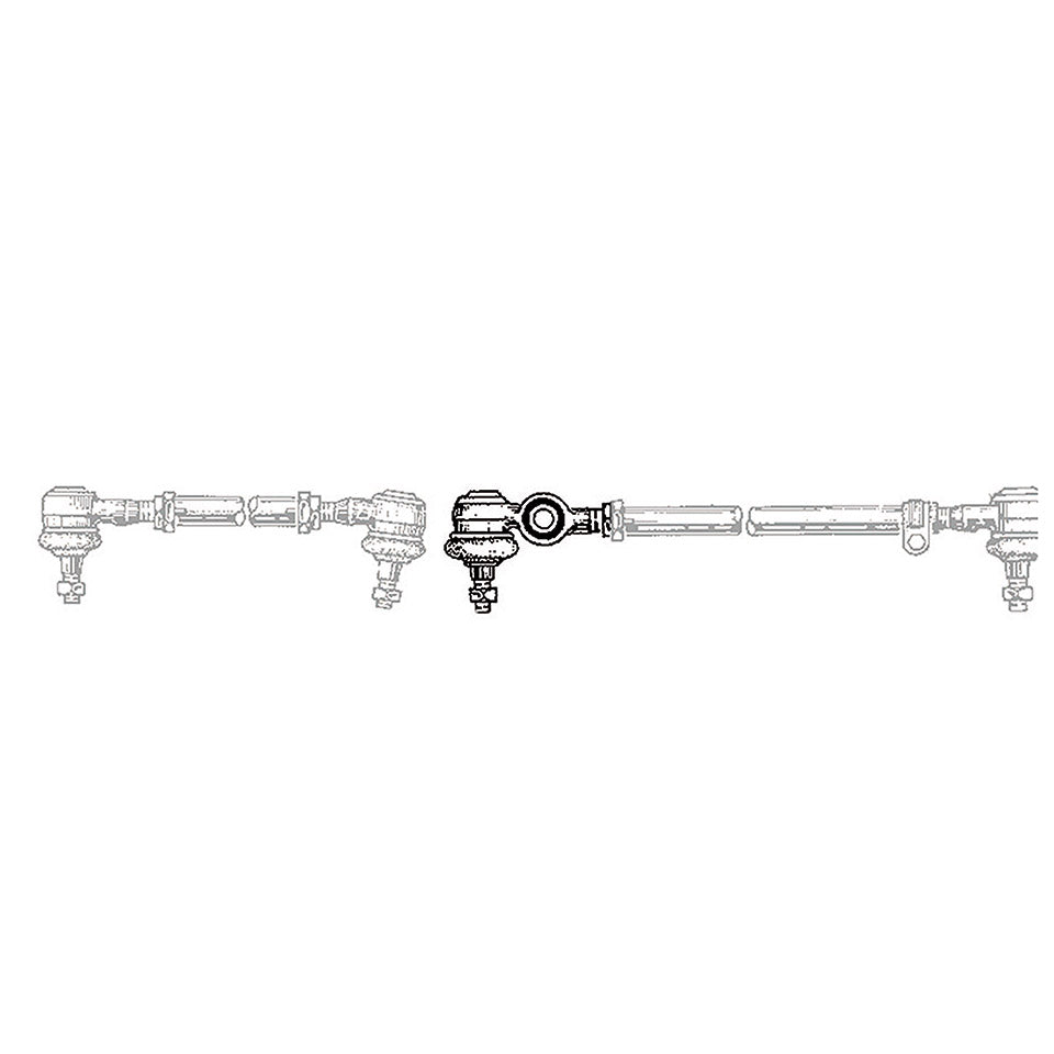 Tie rod with eye steering damper, little cone, left hand thread