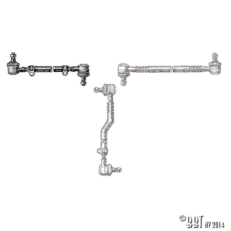 Tie rod left and right, each