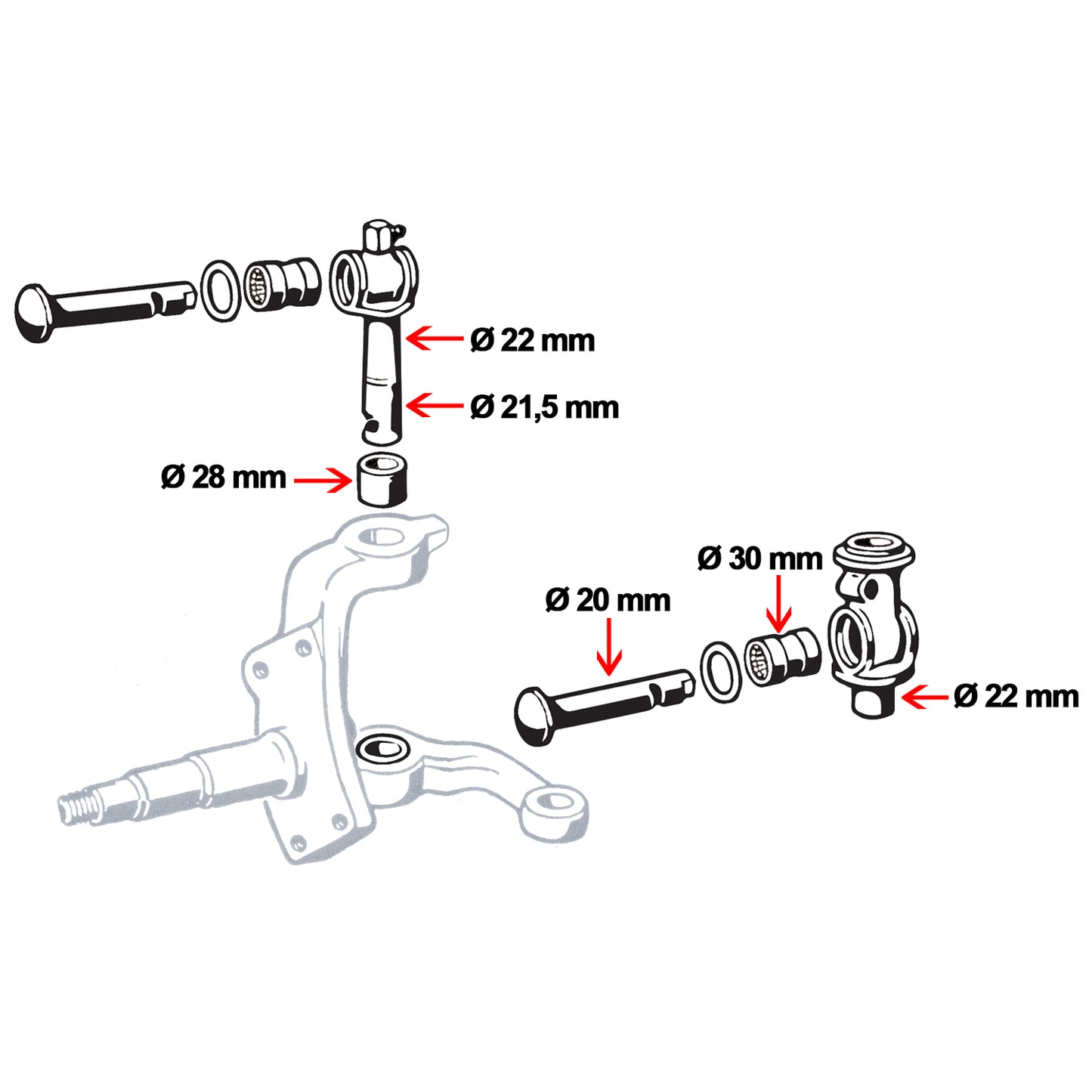 King and Link-pin complete kit