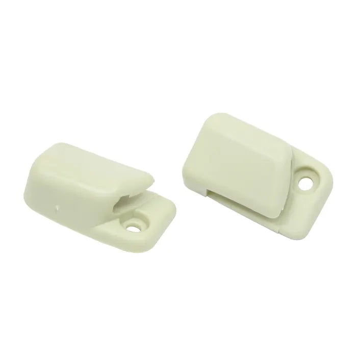 Sun Visor Clips in Off White: Beetle (1968-1979), Karmann Ghia (1968-1974), Type 3 (1968-1973)