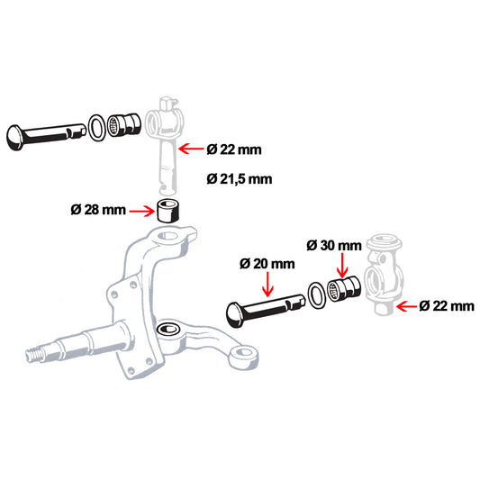 Link pin set SPLIT Bus -09/62