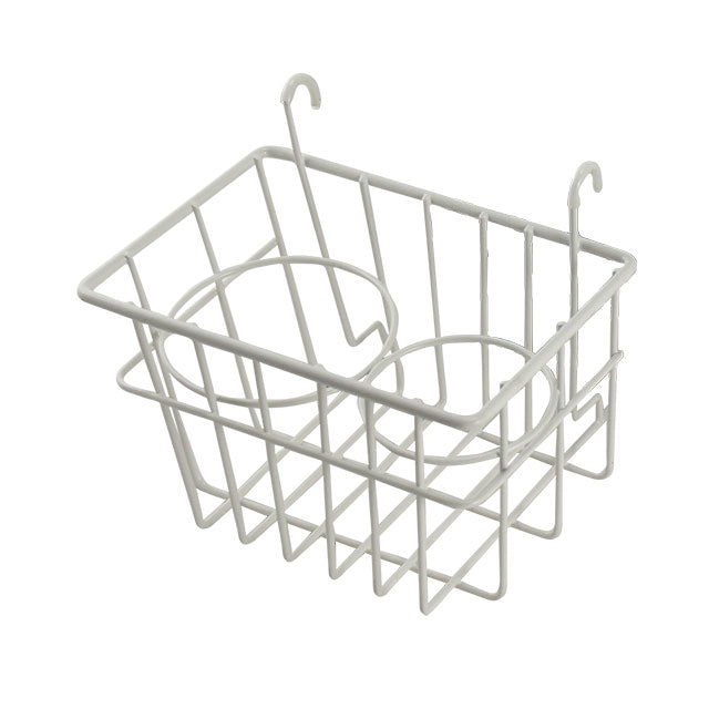 Storage Basket with cupholders, white