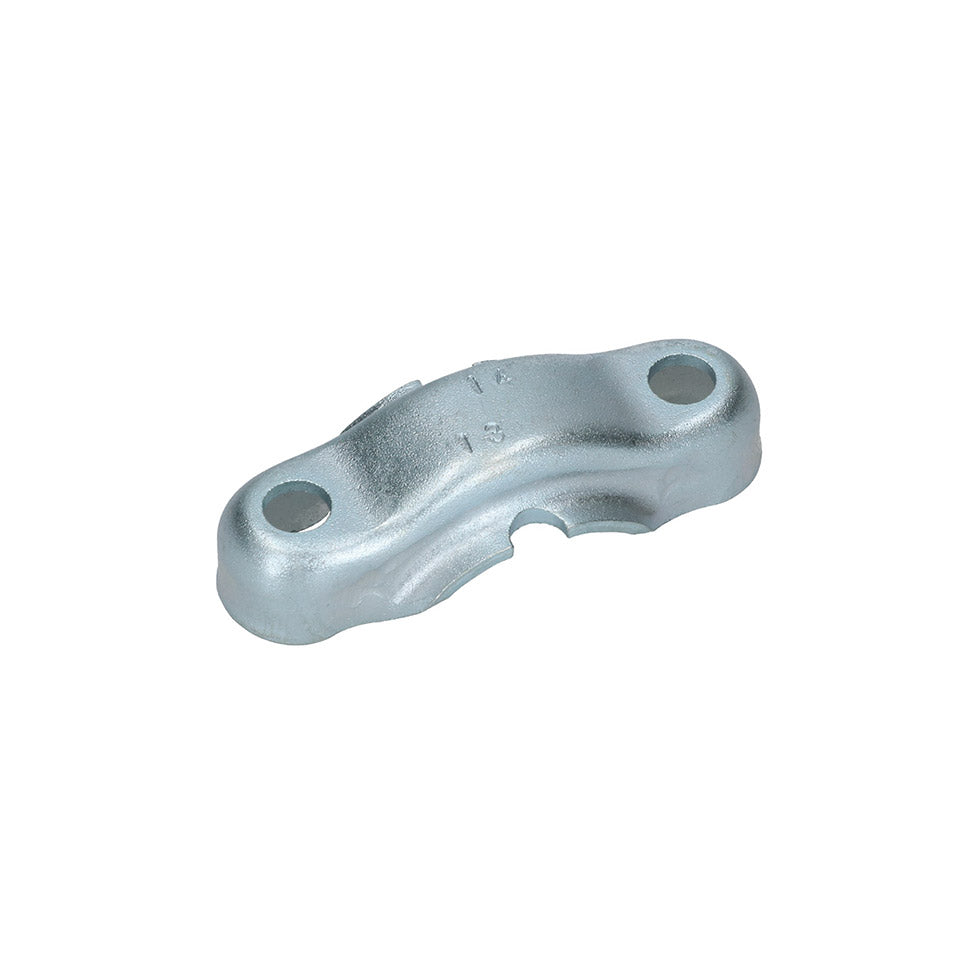 Steering box mounting shackle