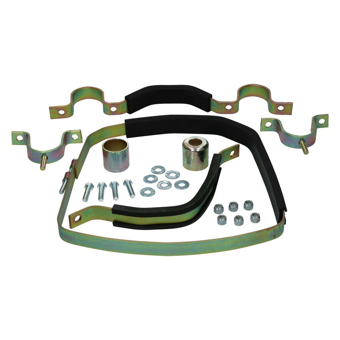 Transmission strap kit. Complete mounting kit for gearbox with thin rubber plates