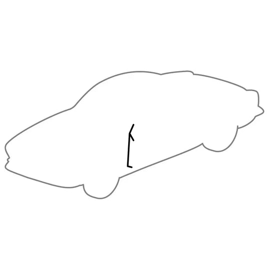 Door Hinge Pillar Weather Strip Left: Karmann Ghia (1960-1974)