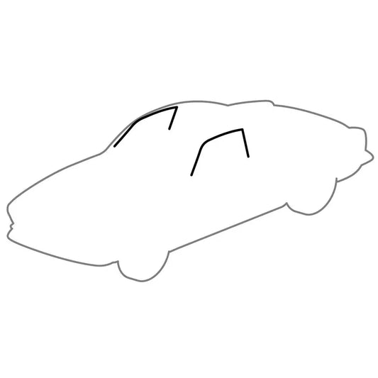 Door Glass Top Seal Pair: Karmann Ghia (1960-1967)