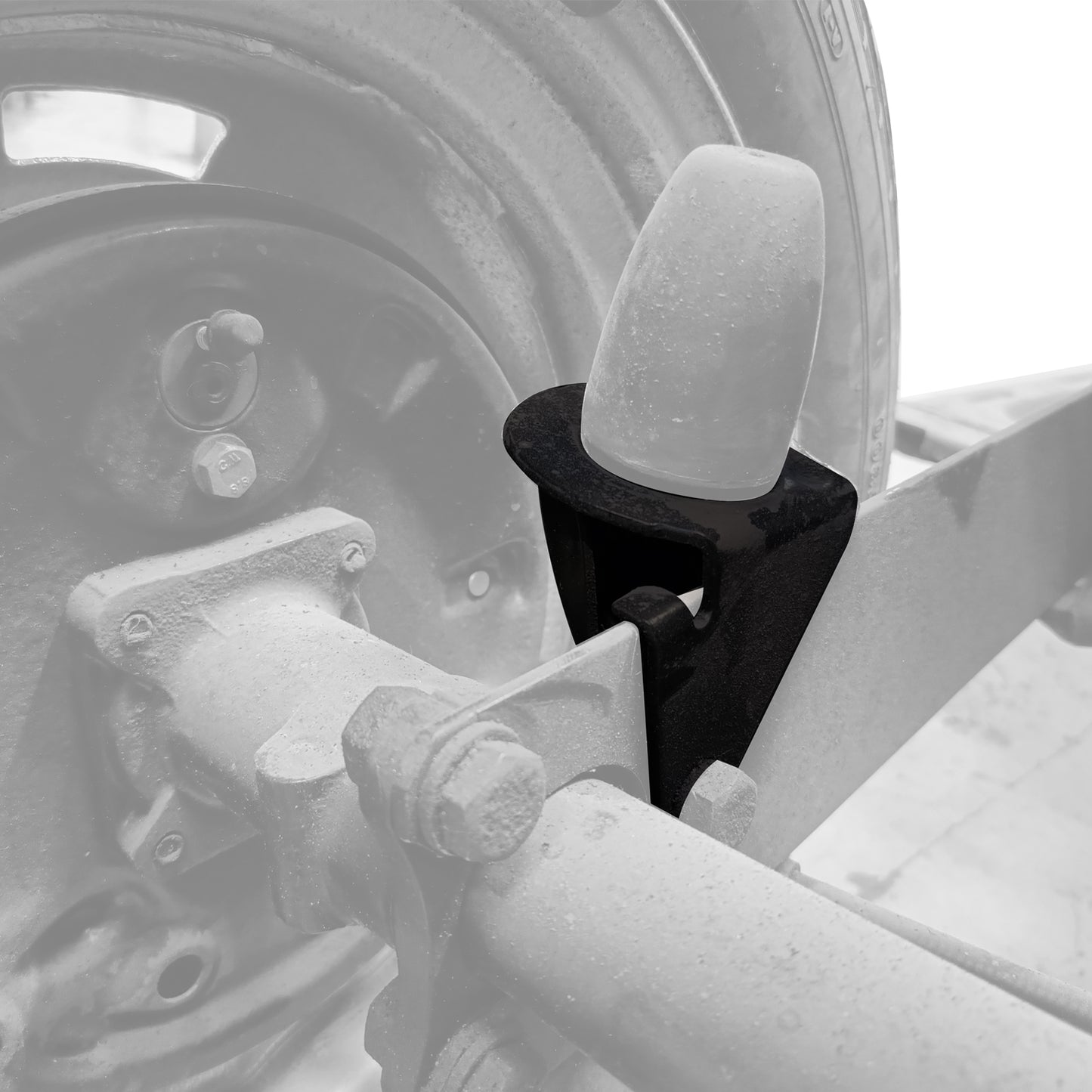 Support suspension stop rear, left
