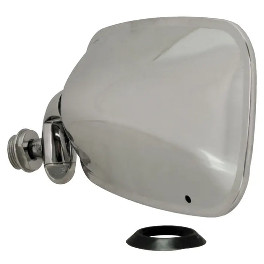 Wing Mirror with Short Arm Stainless Steel for Left Hand Drive Left: Beetle Cabrio (1968-1979)