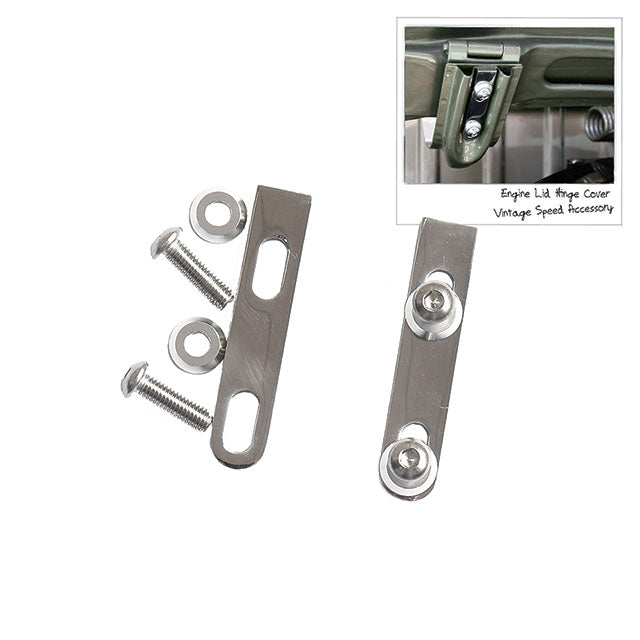 Engine lid hinge mounting plates