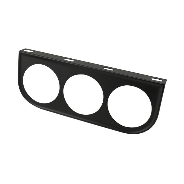 Gauge mount bracket 3 holes, 52 mm, black