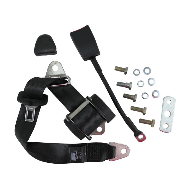 Universal seat belt - black, e-marked, each