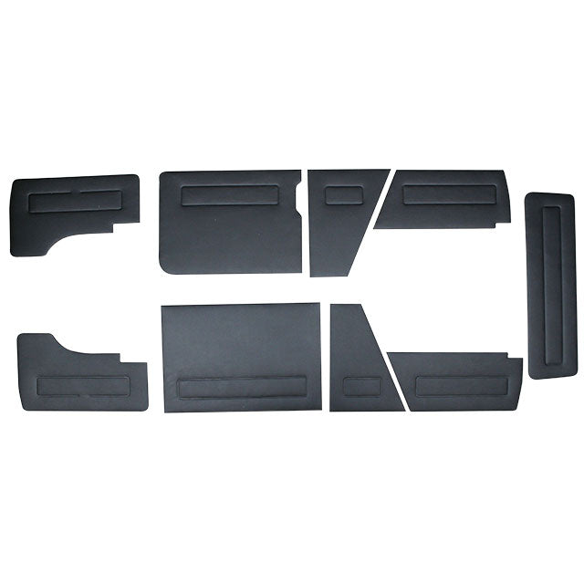 Panel set, black, 9 pieces
