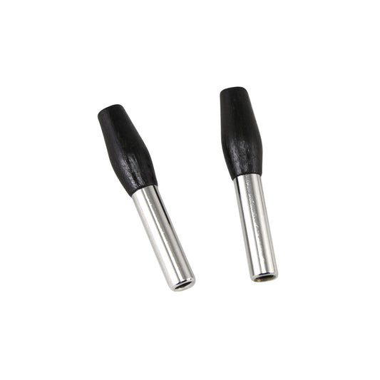 Door lock pulls chrome/black