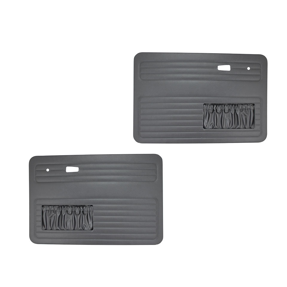 Doorpanel set front - black 2 pcs