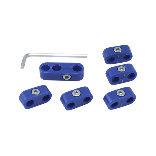 Spark plug wire retainers, blue