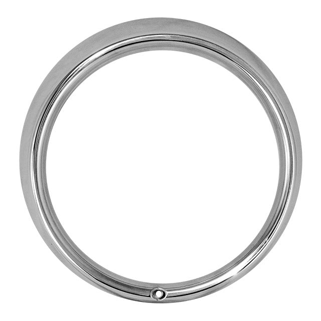 Headlight rim, stainless steel, 1 screw