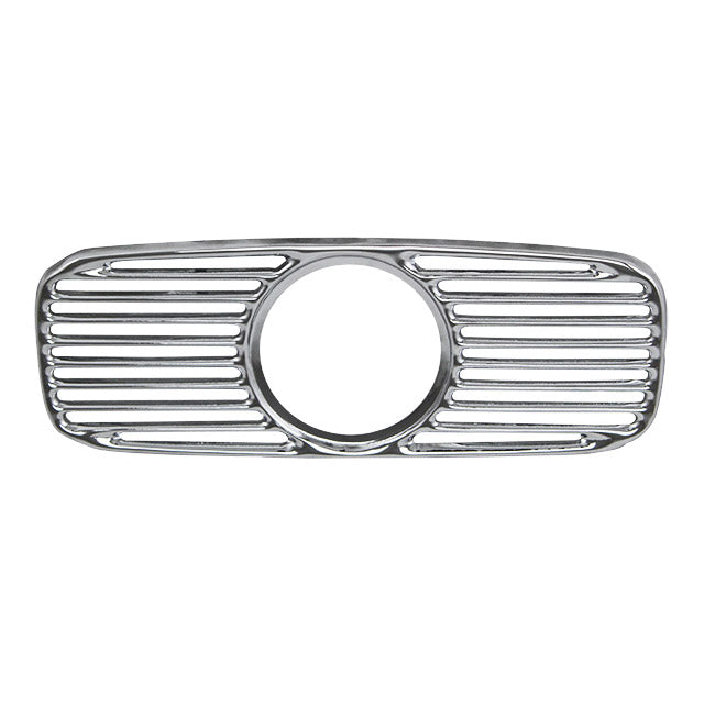 Dashgrille with hole for clock, chrome