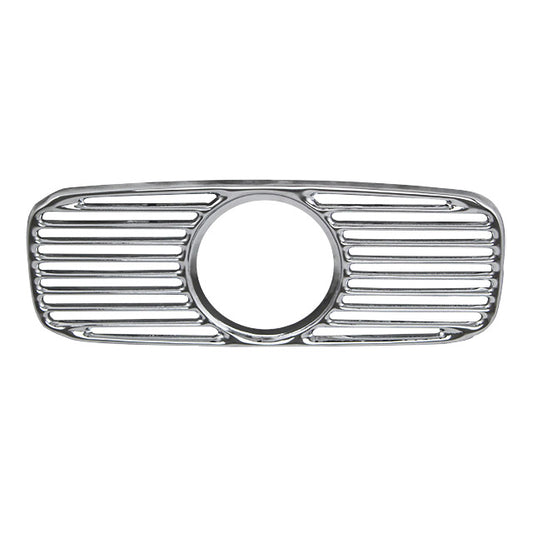 Dashgrille with hole for clock, chrome