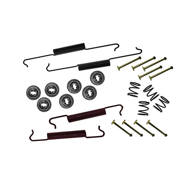 Brake shoes mounting kit, rear