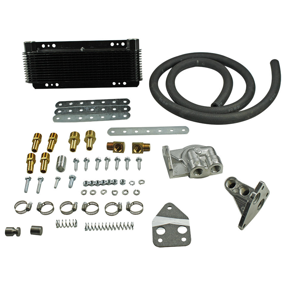 Oil cooler kit with 24 plates, 11 x 28 cm