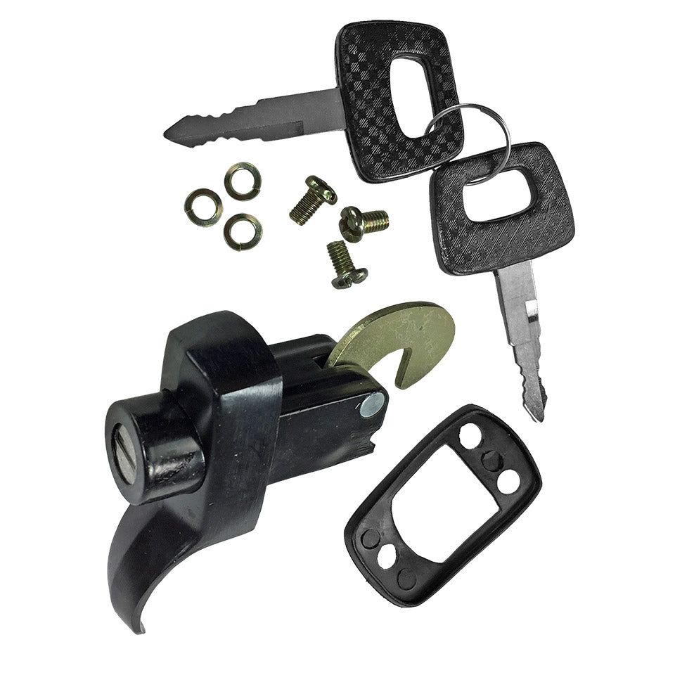 Engine lid lock W/keys - black