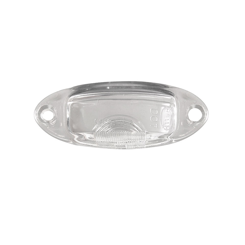License plate light lens