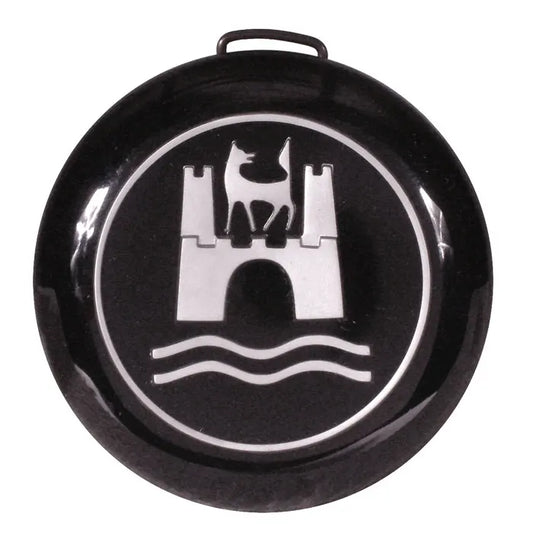 Horn Press with Black & Silver Wolfsburg Crest: Beetle (1960-1971), Karmann Ghia (1960-1971), Type 3 (1962-1971)