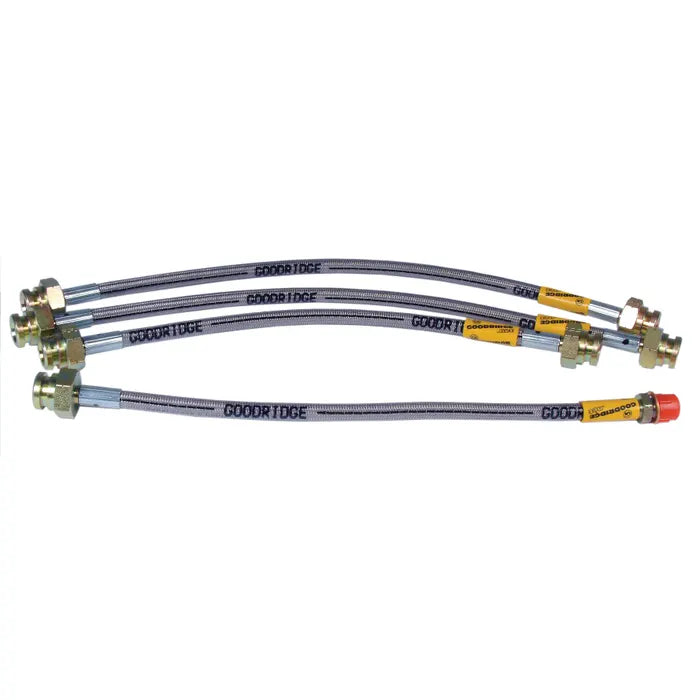 Goodridge Stainless Over Braid 4 Piece Brake Hose Kit for Disc Brakes: T2 Bay (1971-1979)