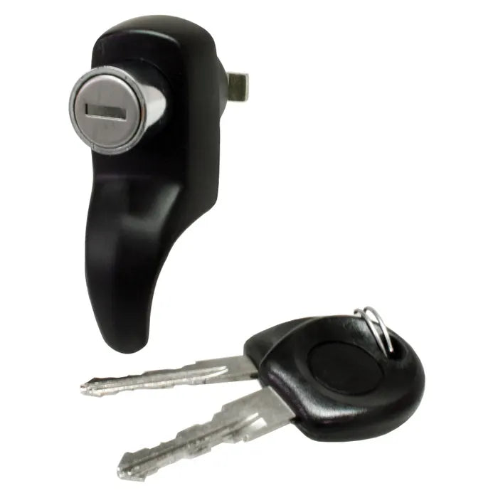 Tailgate Push Button Locking Handle, Black: T2 Bay (1972-1979)