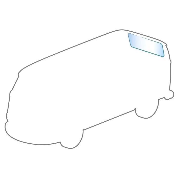 Rear Hatch Glass Clear: T2 Split 1950-1963