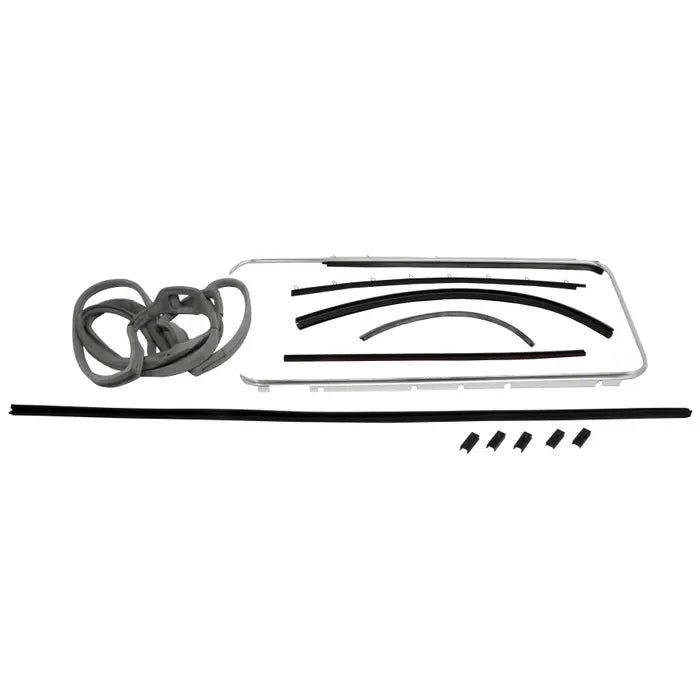 Cab Door Seal Set, 20 Piece, Fixed Quarter Window, BQ, Left: T2 Bay (1968-1979)