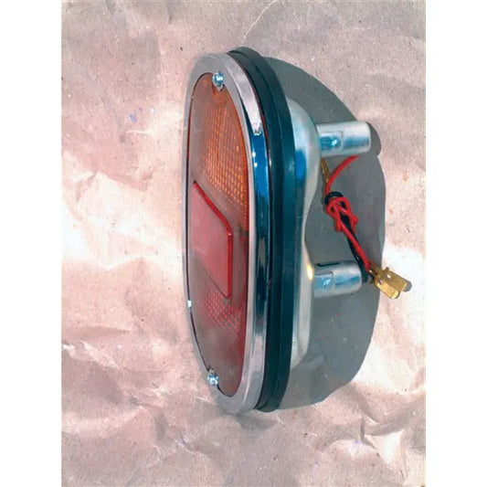 Rear Light Assembly with Chrome Trim and Dual Bulb Holders: T2 Bay (1968-1971), T2 Split Bus (1962-1967)