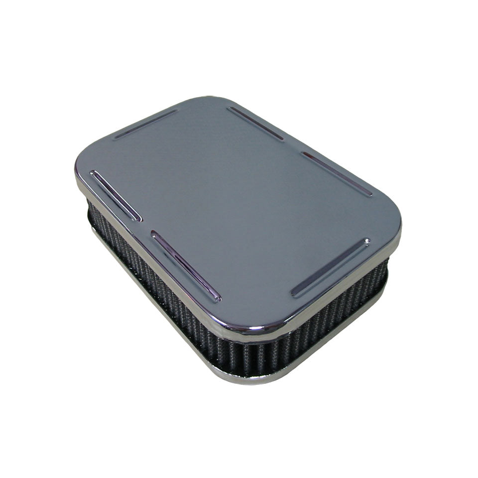 Rectangular air cleaner for progressive carburettor