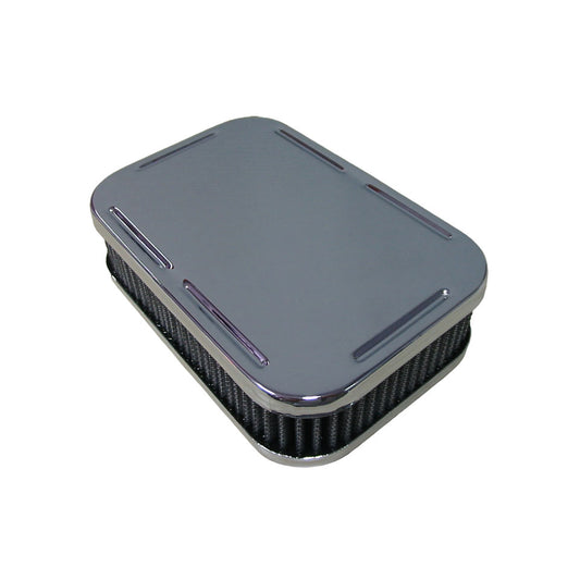 Rectangular air cleaner for progressive carburettor