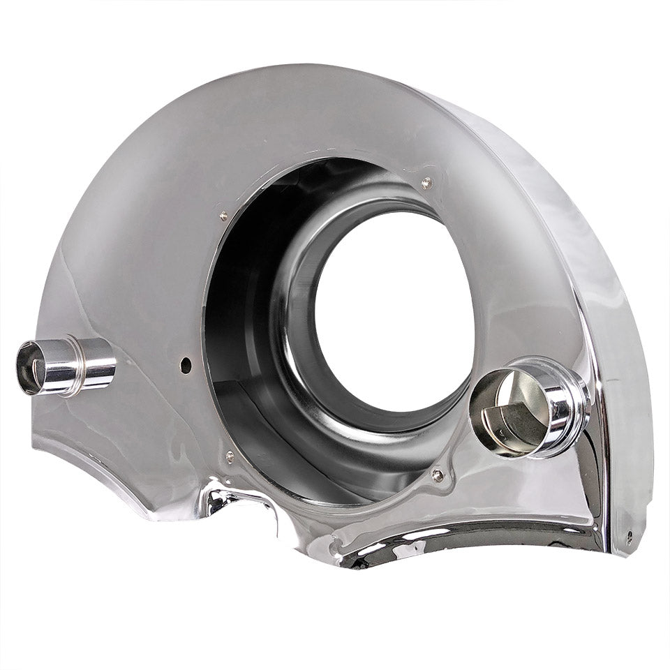 Fan shroud with ducts, without doghouse, Chrome