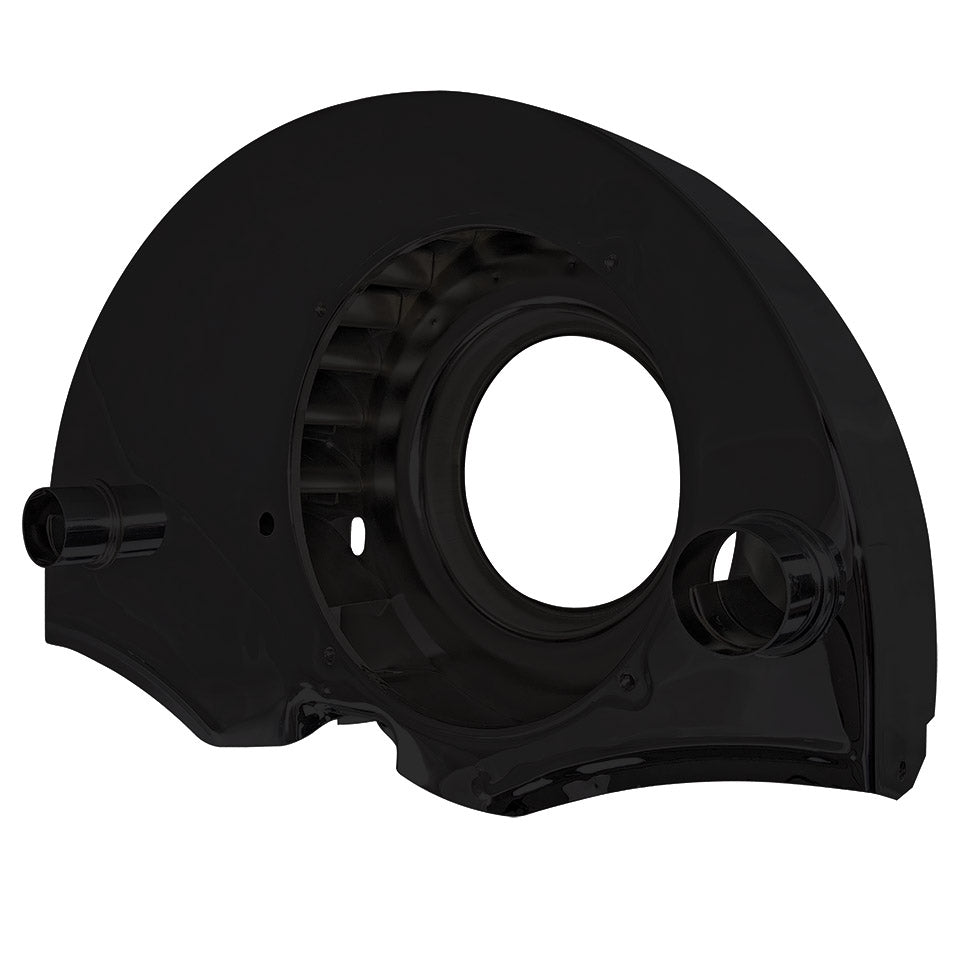 Fan shroud with ducts, with doghouse, black