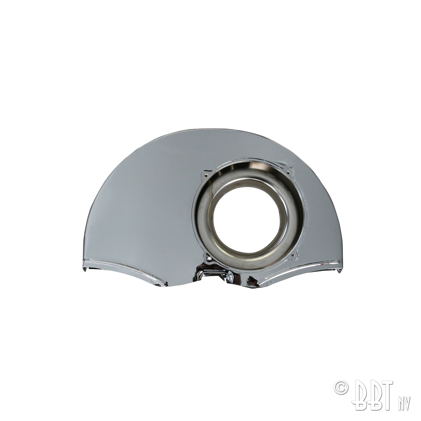 Fan shroud without ducts, with doghouse, Chrome