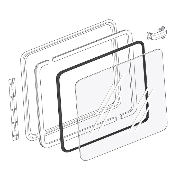 Seal, Side Pop-Out Glass to Frame, Each: T2 Split Bus (1955-1967)