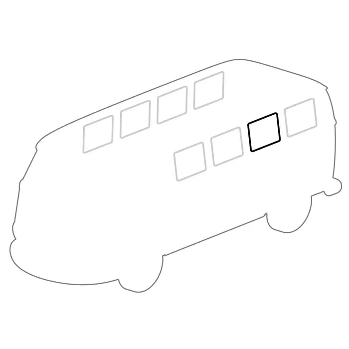 Seal, Side Pop-Out Window Frame to Body, Each: T2 Split Bus (1955-1967)
