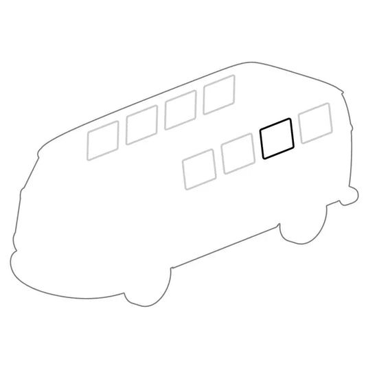 Seal, Side Pop-Out Window Frame to Body, Each: T2 Split Bus (1955-1967)