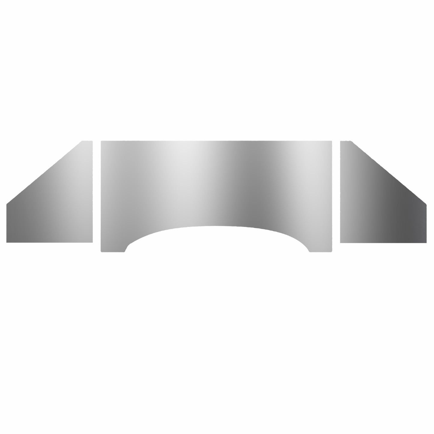 Firewall, stainless steel, chrome, smooth