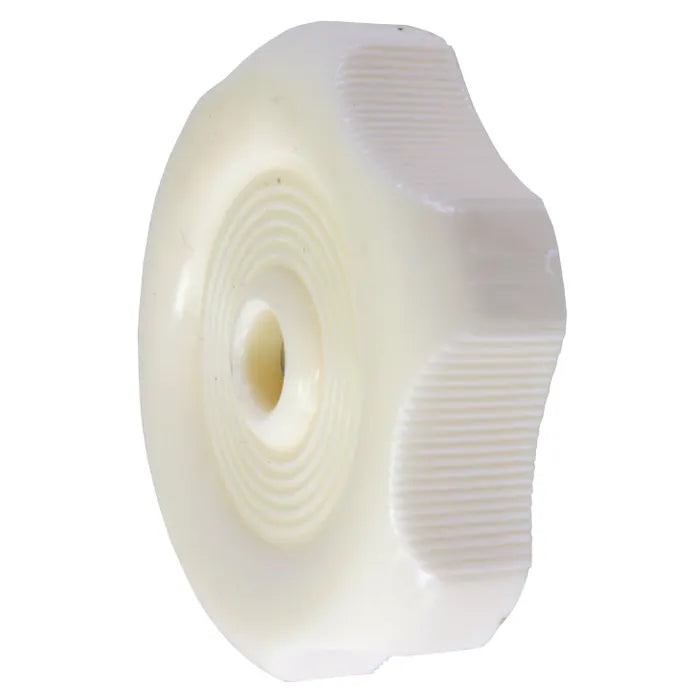 Westfalia Window Knob finished in White: T2 Bay (1968-1979)
