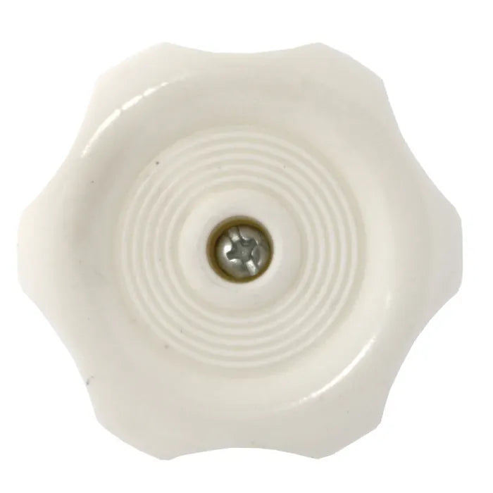 Westfalia Window Knob finished in White: T2 Bay (1968-1979)