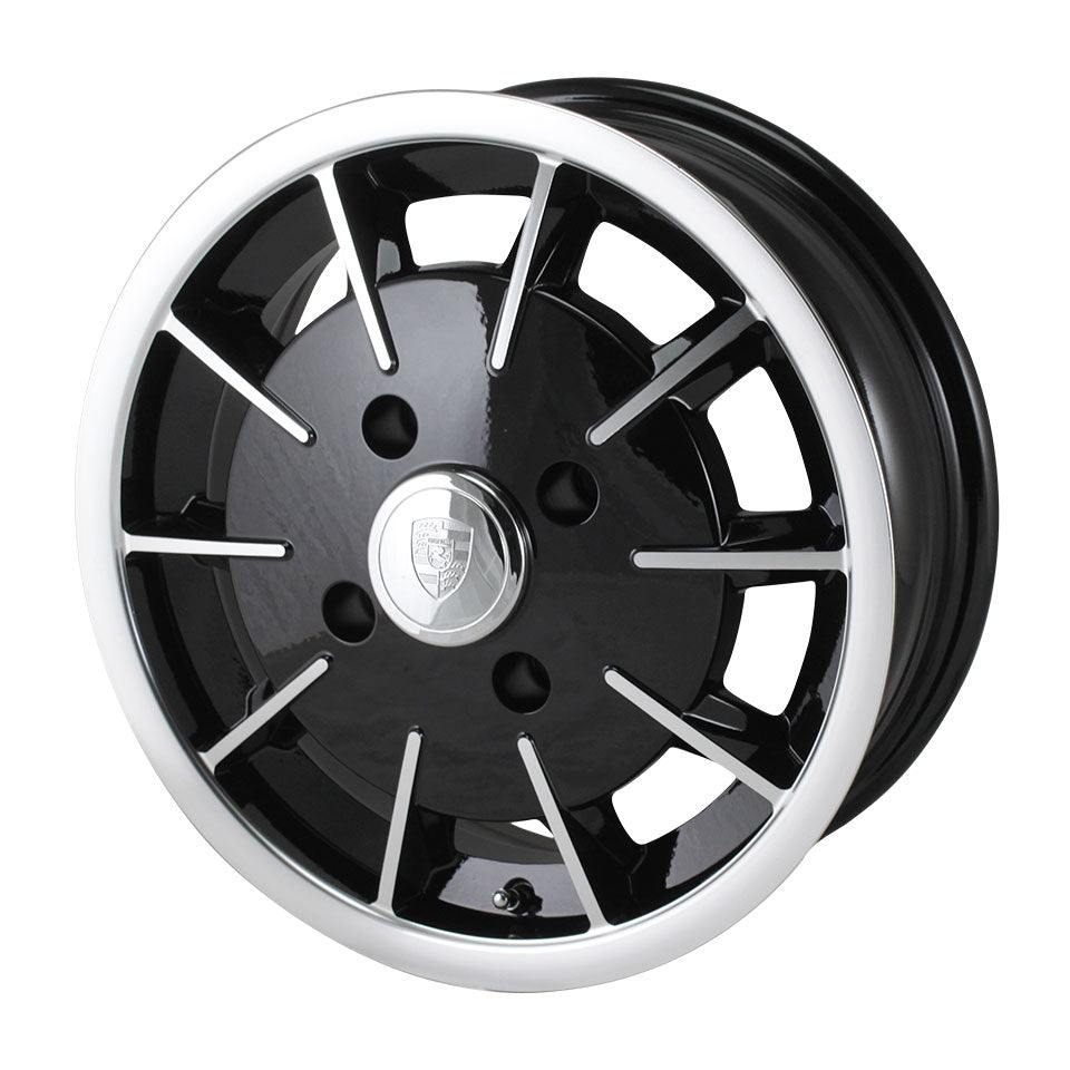 Wheel Gasburner, polished/black, 4 lug (4x130), 5.5 x 15", ET +22