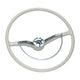 Steering wheel with horn ring, ivory Beetle 08/60-07/71 Karmann Ghia 08/60-07/71 Type 3 08/60-07/71