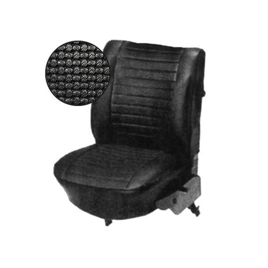 Seat cover set, black, Basket weave, Euro style convertible